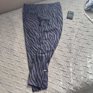 Nike women’s Black and Gray Zebra Leggings